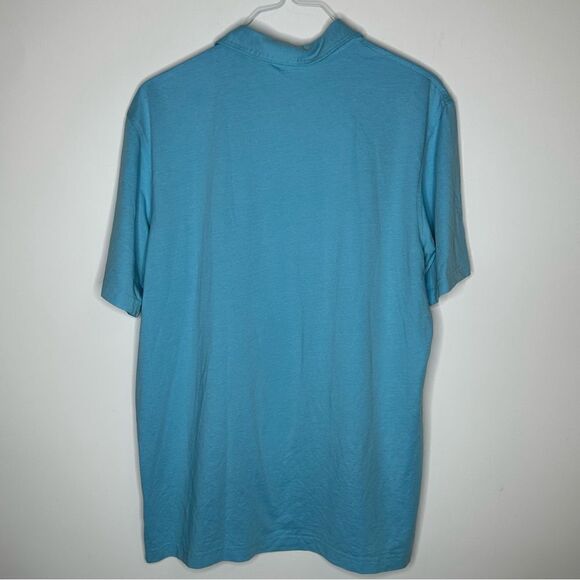 Peter Millar Pacific Blue Short Sleeve Golf Polo in Size Large - Picture 4 of 6